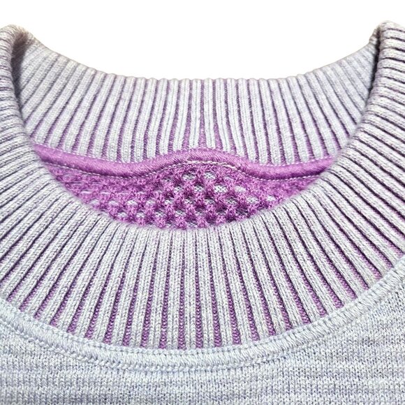 Lululemon Lavender Ribbed Reversible Sweater Women's M Soft Pastel Spring Easter - Picture 5 of 12